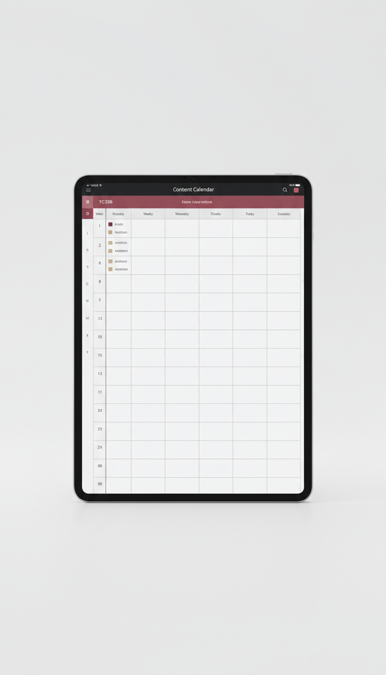 Calendario de contenidos editable en hoja de cálculo